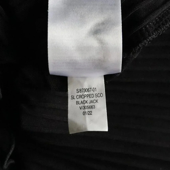 Old Navy Women's XL Black Ribbed Fitted Stretchy Cropped Sleeveless Tank Top - Picture 7 of 7